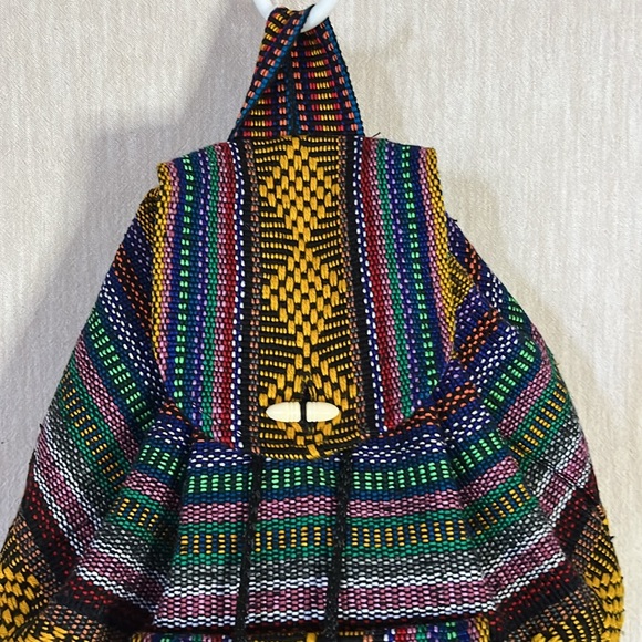 Artesanias Pinzon Woven Drawstring Backpack - Picture 1 of 15